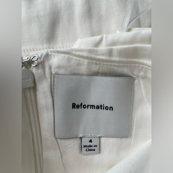 NEW Reformation Laguna Two Piece Matching Midi Skirt Set White | US 4 UK 8 - Picture 10 of 14